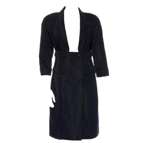 CHANEL Runway O6P Black Silk Dress